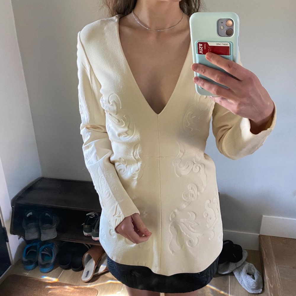 Stella McCartney V-neck wool-blend top sz S